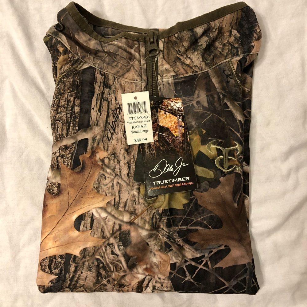 True Timber Youth 1/4 Zip Pullover Size Large